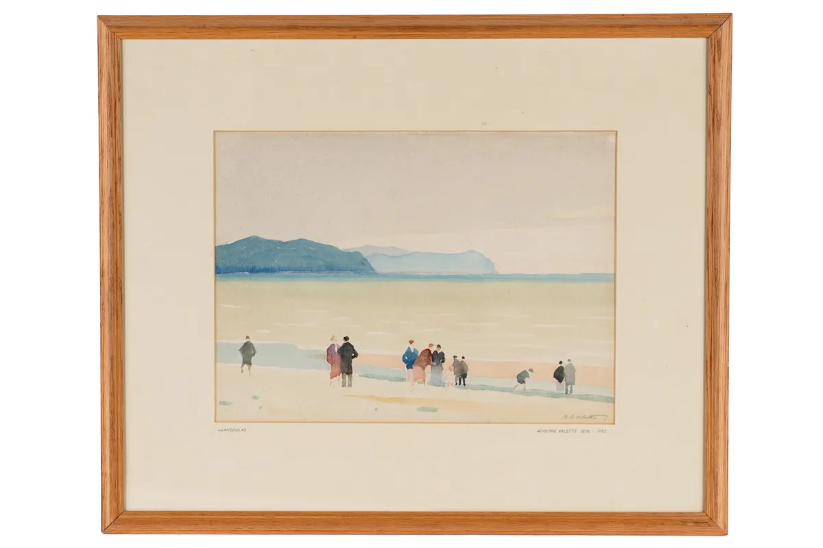 Llanddulas by Pierre Adolph Valette, watercolour, sold May 2026
