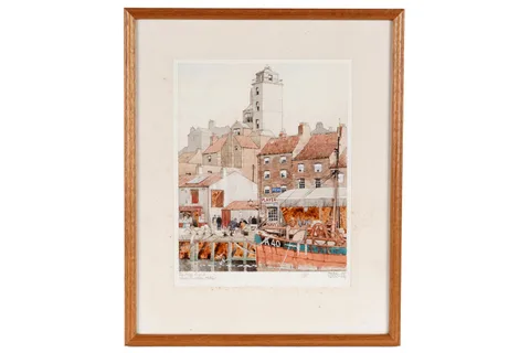 Fred Jay Girling, The High Light, North Shields, 1936, watercolour and pencil