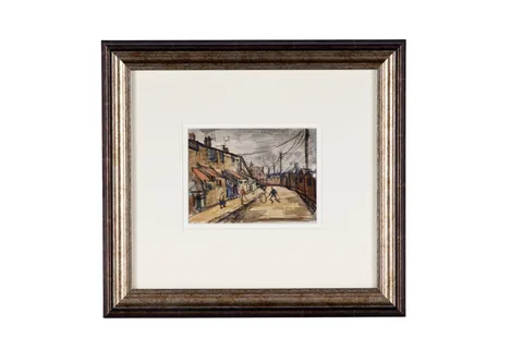 Norman Cornish, Street Scene, watercolour and Flo-Master pen on paper