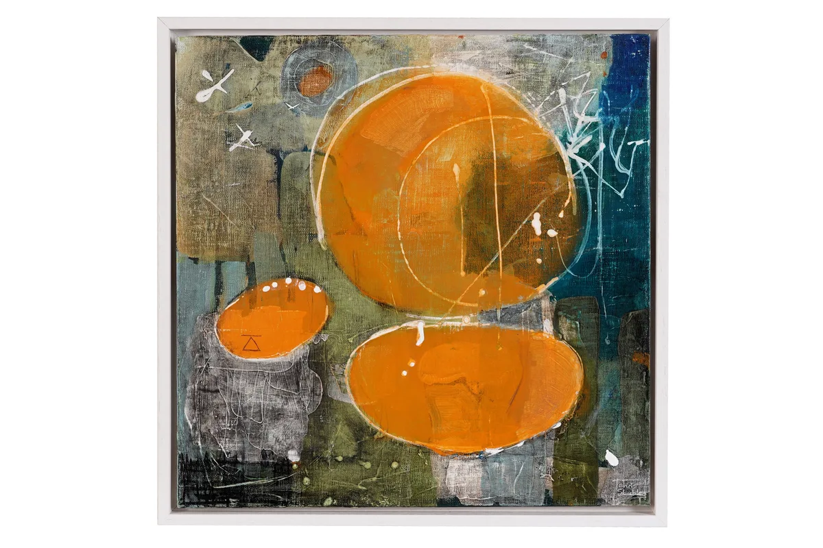 Christine Stables, The Art of Balance, acrylic and ink on canvas board