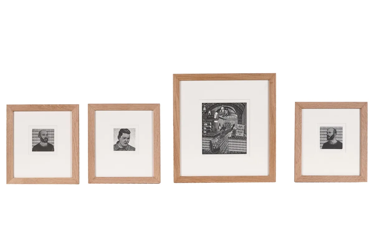Jonathan Ashworth, Four works, wood engraving