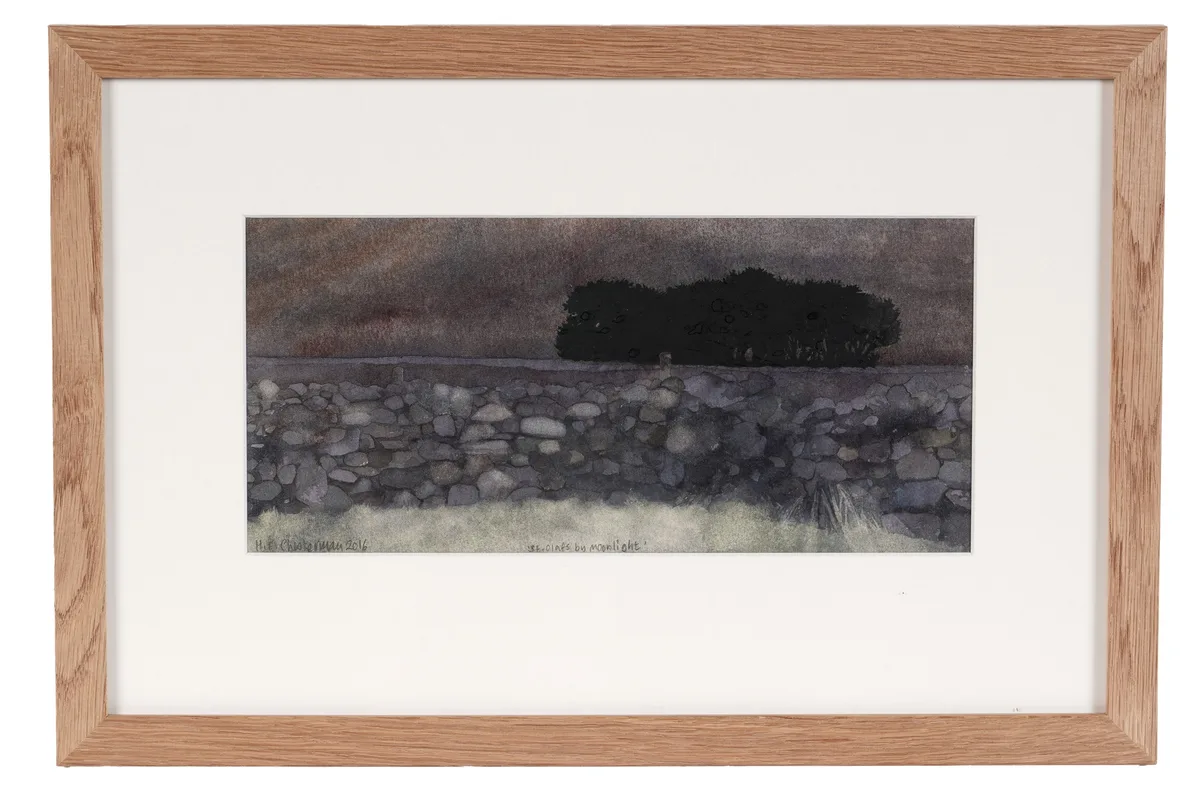 Hannah Chesterman, St Olaf's in the Moonlight, watercolour