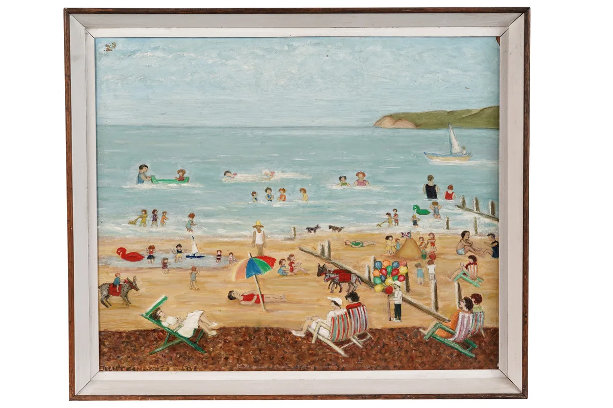 Juliet Campbell, Holidays, oil on board