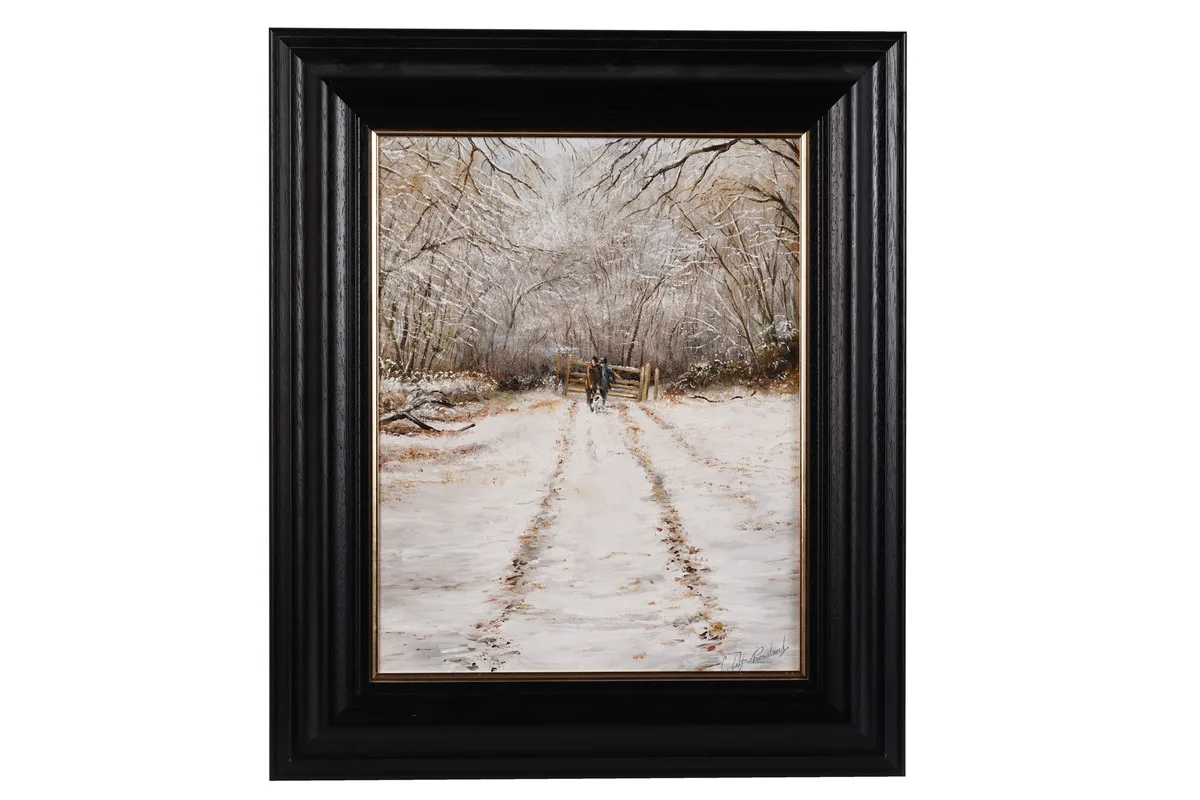 Jeff Rowland, A Winters Walk, oil on canvas