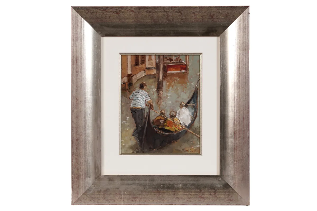 Michael Ewart, Venetian Gondola, oil on board