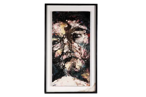 Charles Harrison, Scatters, mixed media on board