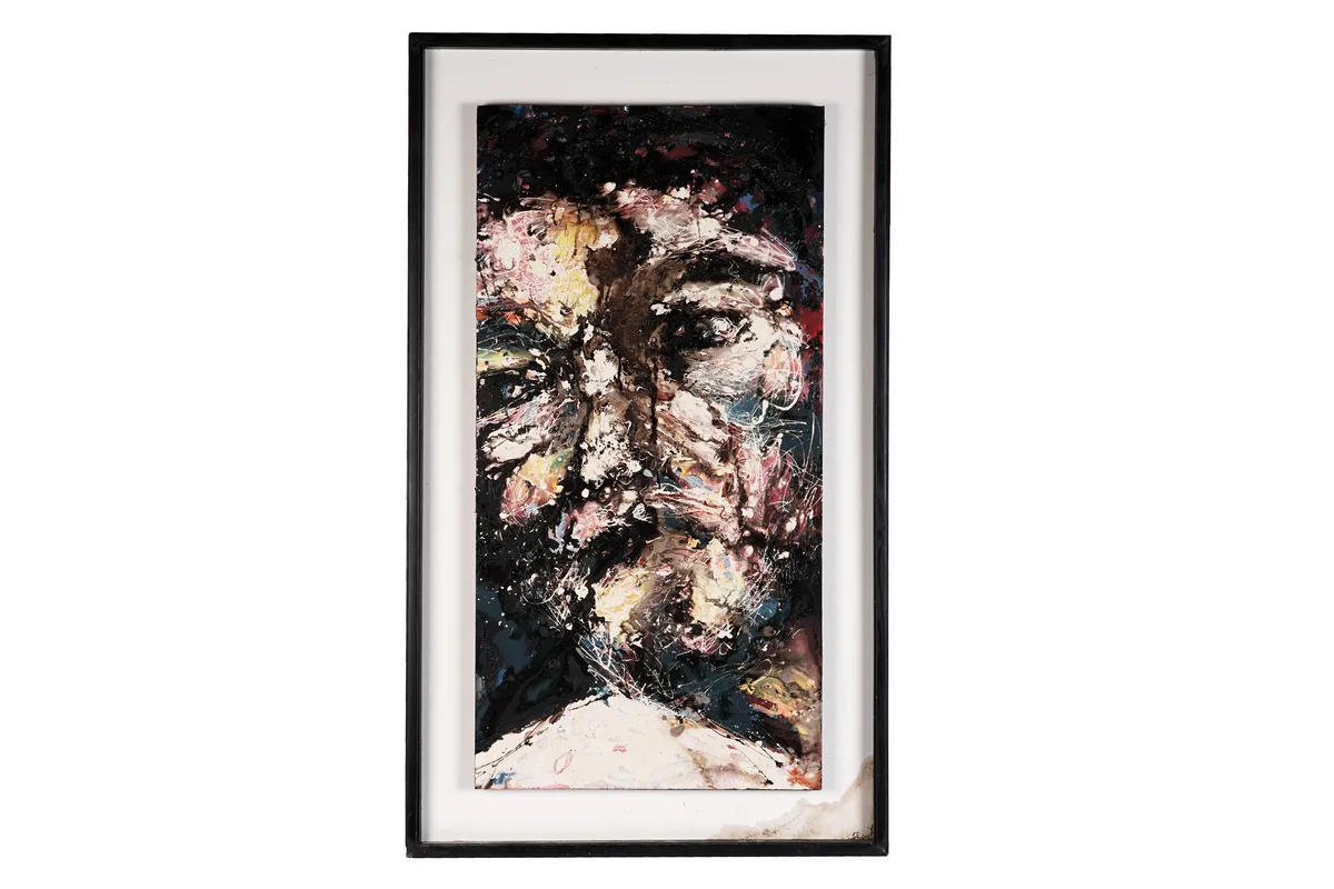 Charles Harrison, Scatters, mixed media on board