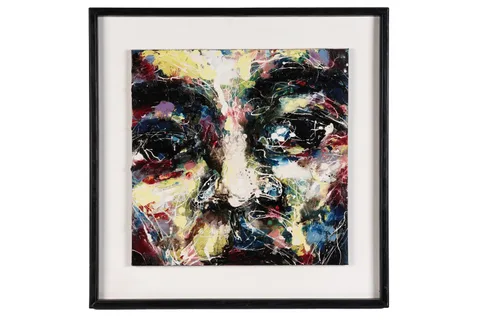Charles Harrison, Phizog, mixed media on canvas