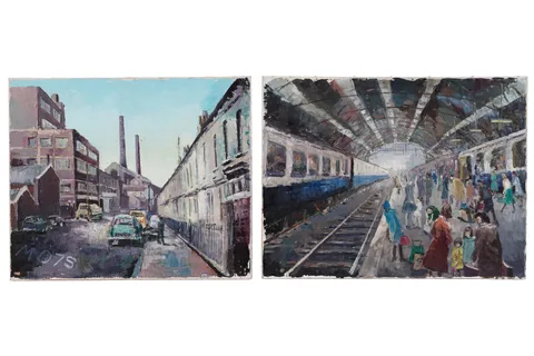 Joyce Mary Tully, Two city scenes, oil on canvas