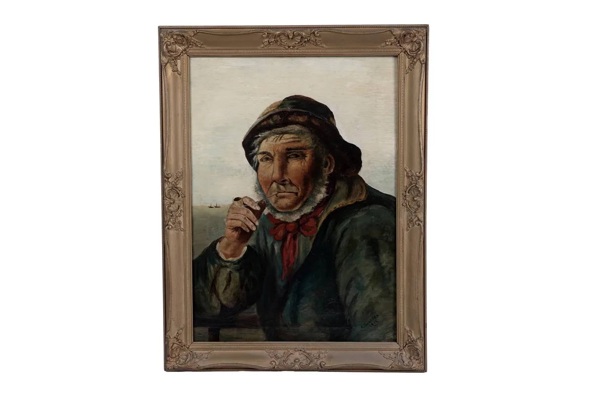 E. Surtees, Portrait of a fisherman, oil on canvas