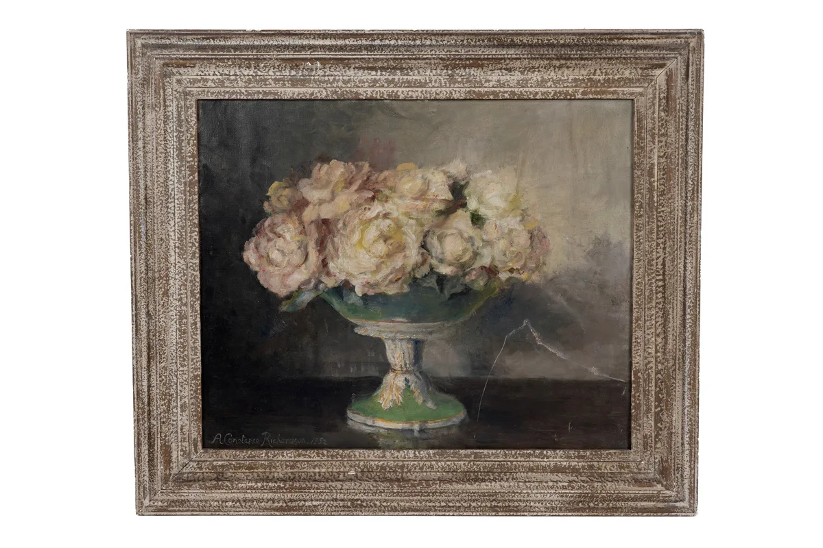 A. Constance Richardson, Still life of flowers, oil on canvas