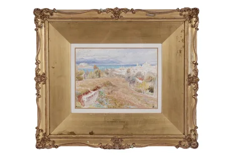 Albert Goodwin, Antibes, watercolour on paper