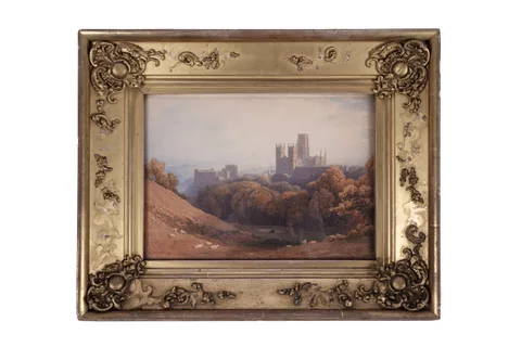 Mid-19th Century British School, View of Durham, watercolour