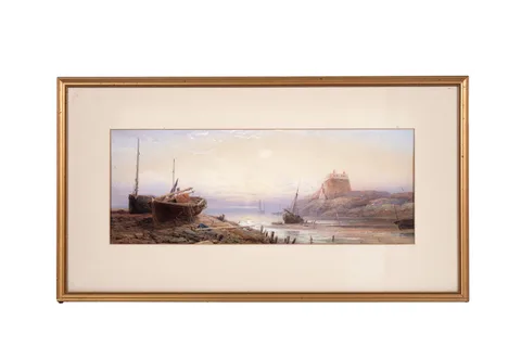 Lindisfarne Castle by Thomas Miles Richardson Jnr., watercolour, sold Mar 2026