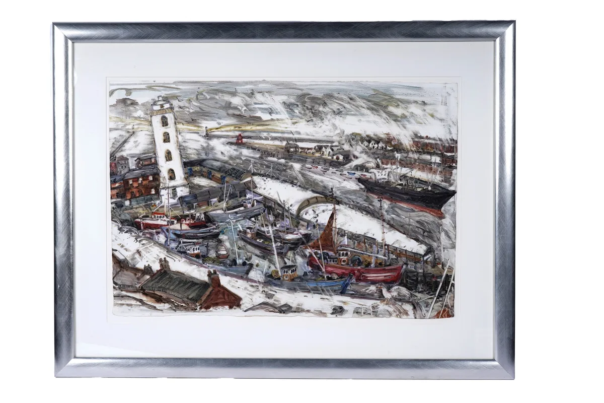 Richard Hobson, North Shields Fish Quay, monotype