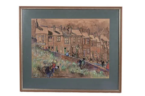 Charlie Rogers, Kids, Walls and Windows, watercolour and pen