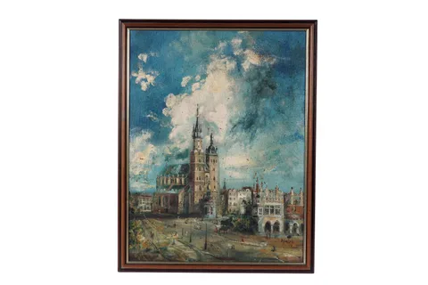 Antoni Sulek, Krakow, oil on canvas board