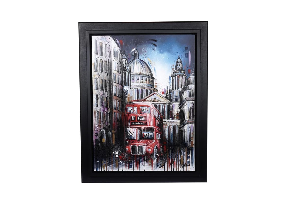 Samantha Ellis, Hustle and Bustle, mixed media on canvas