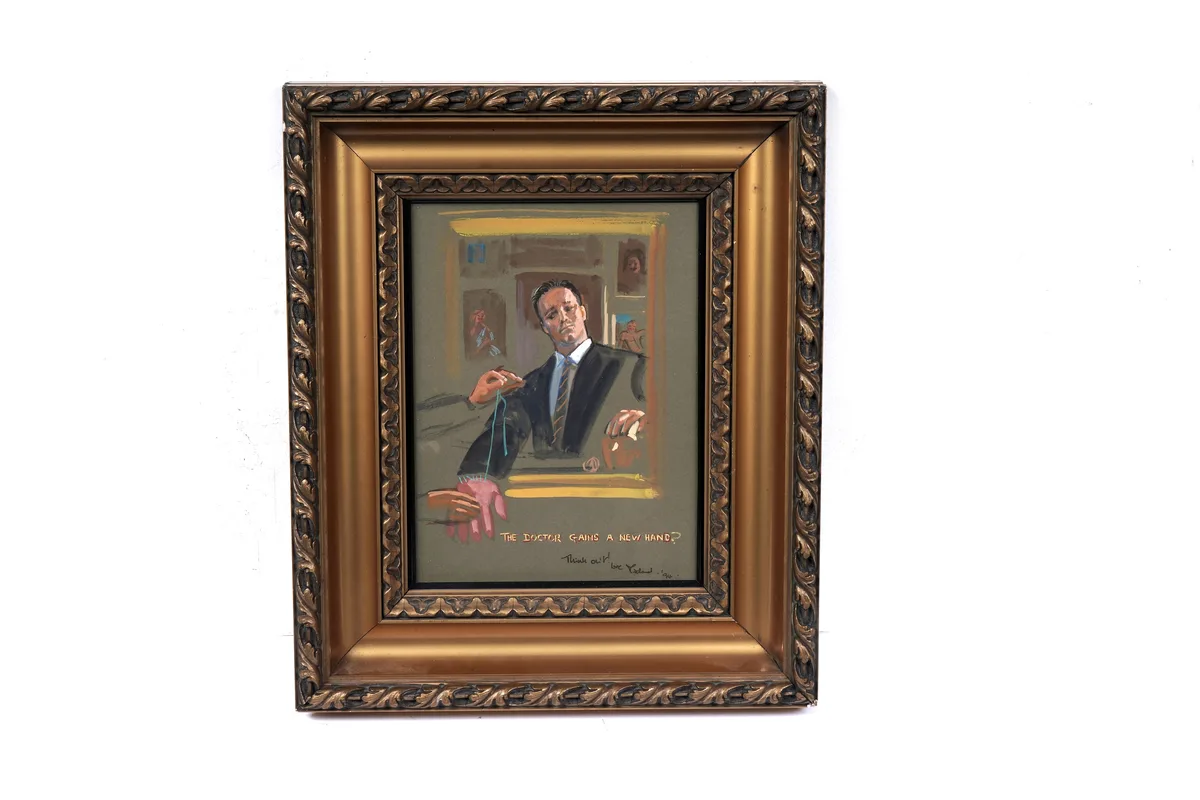 Michael Stennett, The Doctor gains a new hand?, gouache
