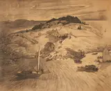 N. C. Wyeth, Island Funeral, composition drawing