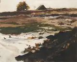 Andrew Wyeth, Teel's Island Beach, 1950, watercolor on paper