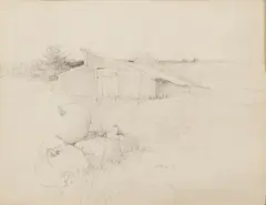 Andrew Wyeth, Erickson's Back Shed, pencil on paper