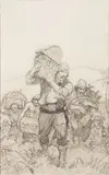 N. C. Wyeth, Study for The Story of Gold