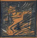 Ludwig Bemelmans, The Rug Merchant Was Very Cold, circa 1956, casein on carton