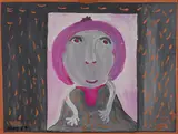 Mose Ernest Tolliver, Miss Out Lady, 1981, house paint on plywood