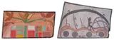 Mose Ernest Tolliver, Two Paintings:, house paint on wood panel