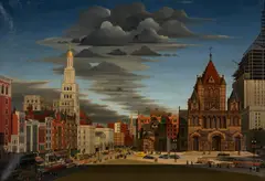 Thomas Adrian Fransioli, Copley Square, 1948, oil on canvas
