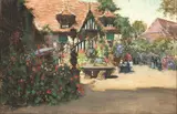 Francis Hopkinson Smith, High Noon, Inn of William the Conqueror, mixed media including watercolor and gouache on paper