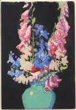 Margaret Jordan Patterson, Garden Flowers (Bakker 90), 1921, color woodcut on paper