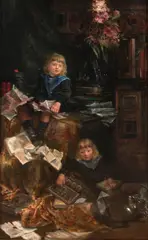 Pinckney Marcius-Simons, The Little Rascals, oil on canvas