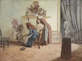 Irving Hurlburt, The Artist's Studio, oil on canvas