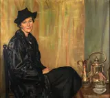 Margaret Fernald Dole, The Lady in Black, oil on canvas