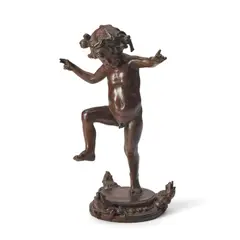 Janet Scudder, Frog Baby Fountain, bronze with a brown patina