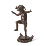 Janet Scudder, Frog Baby Fountain, bronze with a brown patina