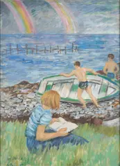 Waldo Peirce, The Double Rainbow, oil on canvas