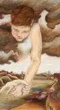 Doris Lindo Lewis, Return to the Womb, oil on canvas
