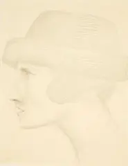 Elie Nadelman, Woman in Profile (Ideal Head), pencil on wove paper