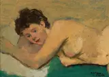 Raphael Soyer, A Reclining Nude Model, oil on canvas
