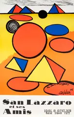 Alexander Calder, San Lazzaro et Ses Amis (1977, Color lithographic poster; signed within the matrix; published by XXe Siècle, Paris, 1976