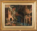 Caroline Matilda Bourne Yellott, The Haunt of the Water Nymph, c. 1824, oil on velvet