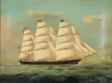 Chinese School, The Barque 'Malay' Entering a Port, oil on canvas