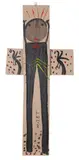 Mose Ernest Tolliver, Black Jesus, house paint on plywood