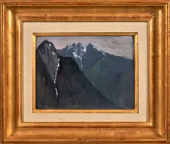 Frederick Judd Waugh, Head of Jervis Inlet from Queen's Reach, oil on board