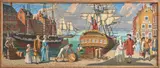 Aiden Lassell Ripley, Four Mural Paintings of Historic Boston, 1942, all signed and dated 'A. Lassell Ripley 1942' (lower left); titled in pencil inscriptions (on the reverse)