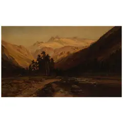 William Keith, Mountain Landscape, oil on canvas