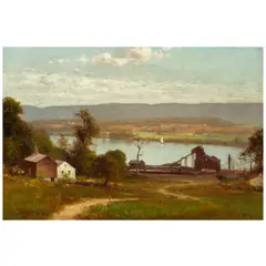 Thomas Hill, The Harvey Breaker, West Nanticoke, oil on board